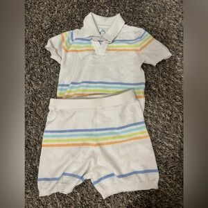 Striped Polo Shirt and Shorts Set 24Mo SUPER SOFT!